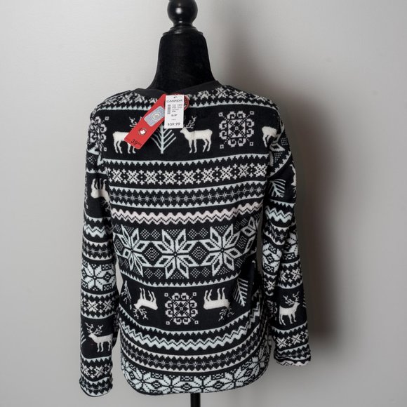 🎄NWT Canada Weather Gear PajamaTop - Black -Small - Picture 2 of 3